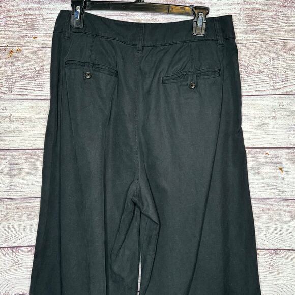 Madewell Black Dark Pavement Harlow Wide Leg Pleated Sailor Pants Size 8 Petite - Picture 8 of 11